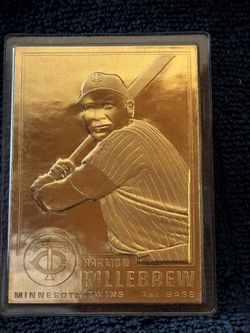 1996 Harmon Killebrew, 22kt. Gold, Card#24, Minnesota Twins.