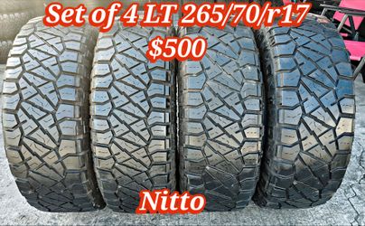 Set of 4 nitto ridge grapprler 2LT 265/70/r17 ‼️ free instalation and balance ‼️