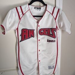 Angels Baseball White Youth Large Jersey