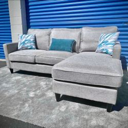 Light Gray 80in L-Shape Sectional Sofa with Reversible Chaise