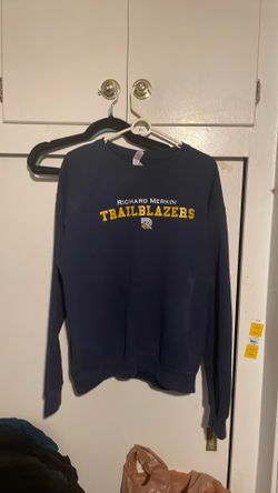 Richard Merkin Trailblazers Navy Crewneck Sweatshirt