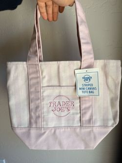 Trader Joe’s Striped Mini Canvas Tote Bag