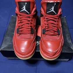 Jordan 4 Retro NRG Fire Red Singles Day  Size 9M/10.5W