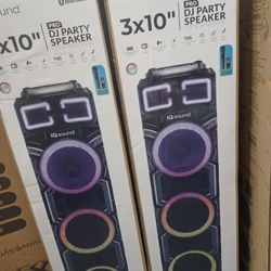 Triple Woofers Powerful Kareoke Bluetooth Party Speaker With Great Bass.  Free Wireless 🎤 