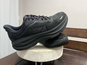 Men's Hoka Bondi 9 "Triple Black" Running & Walking Shoes