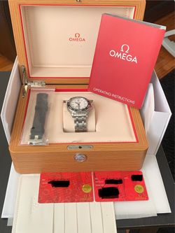 OFFICIAL OMEGA Seamaster Diver 300M 42mm White Wave Dial Ceramic Bezel w/ Box & Card