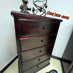 Five Drawer Cherry Pinewood Dresser Cajonera Comoda 