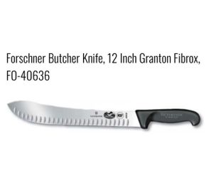 Forschner Butcher Knife, 12 Inch Granton Fibrox, FO-40636
