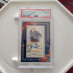 2011 Topps Allen & ginters George W Bush autograph card mint 8