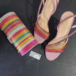 Sandals And Matching Clutch