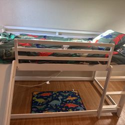 Toddler bunk bed loft with slide