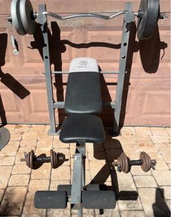 Gold's Gym XR 6.1 Weight Bench with Weights