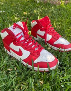 Red & White Nike Dunks Size 13
