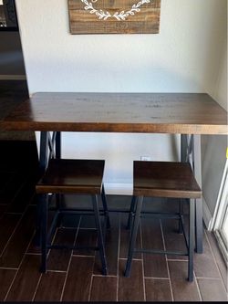 Bar Height Table with Two Stools