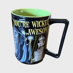 Disney's Large 10oz Mug Villain Wicked You're Awesome 3D Graphic green and black