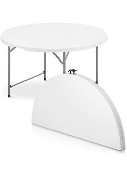 4.5ft Round Folding Table with Carry Handle