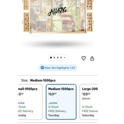 1500 Pieces Rotating Puzzle Board with 4 Drawers and Cover,25"x34" (q10)