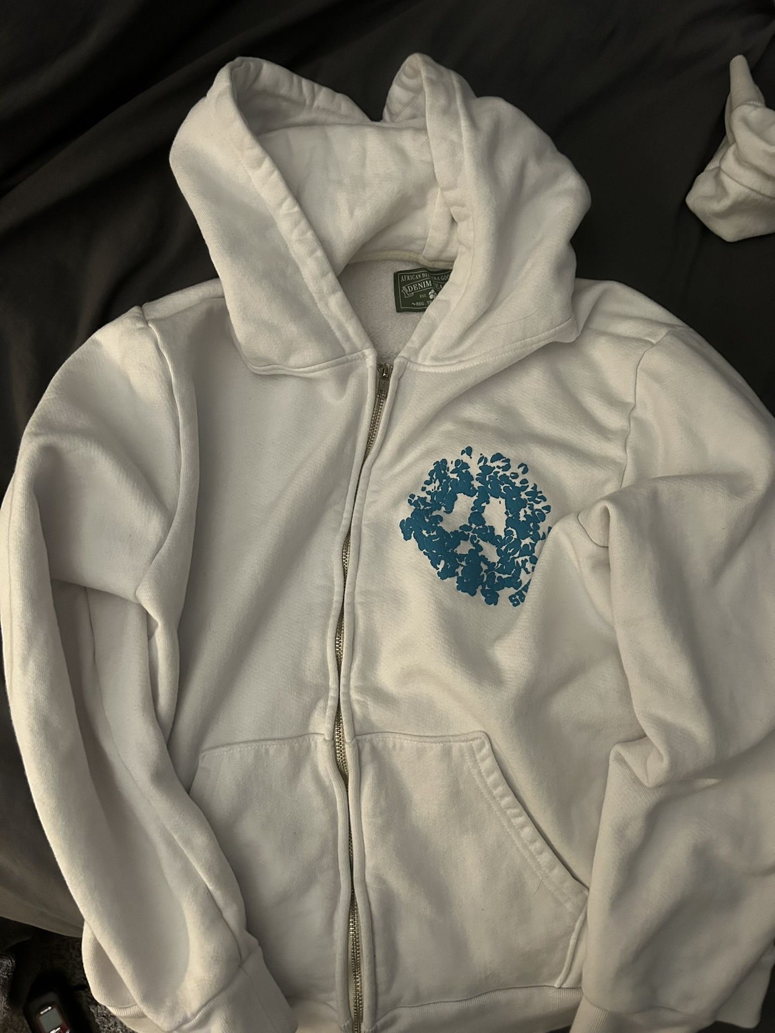 Denim Tear Zip Up Jacket