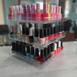 3 Tier Clear Nail Polish Rotating Display Rack