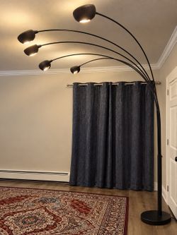 2 Floor Lamps — Black And Gold Colors