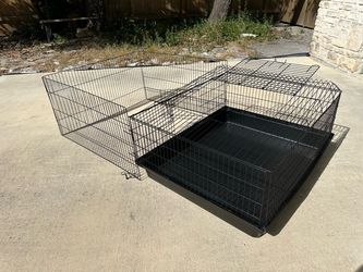 Good size cage with removable fence