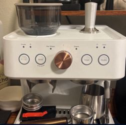 Cafe Bellissimo Semi Automatic Espresso Machine + Frother - Matte White