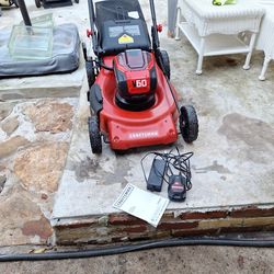 Lawn Mower CRAFTSMAN CMCMW260  V60 WORK GOOD no Self-propelled 21in Like New
