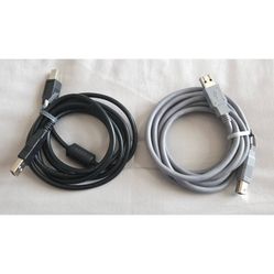 USB-A to USB-B 1.0/2.0 High Speed Cable for Printer Scanner - Set of 2