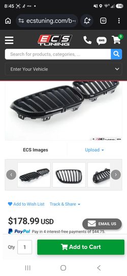 Gloss Black BMW Front Kidney Grille Set