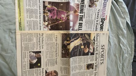 Kobe Bryant newspaper lot (2) 2002