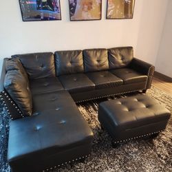 Leather Sectional Couch 