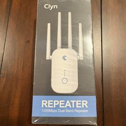 Clyn Wifi  repeater 1200 mbps Dual Band. Sealed Packaging
