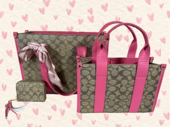 Set Of  2 Totes And A Wallet 