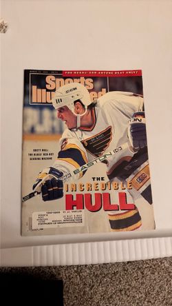 1991 Sports Illustrated Brett Hull St. Louis Blues Hockey Cover Vintage Magazine