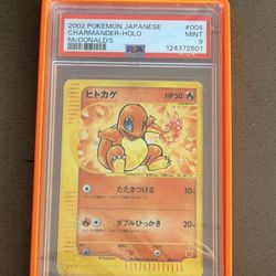 Pokemon 2002 Psa 9 McDonald’s Charmander Holo Jap Pop 830
