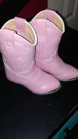 Girls Pink Western Boots