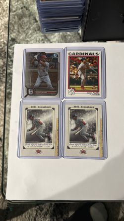 Nice Stack Of Albert Pujulos two rookie cards