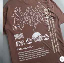 DARC SPORT UNTIL VALHALLA “US VS THEM” NORSE BROWN SHIRT -MEDIUM