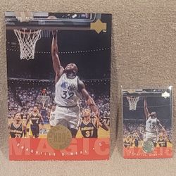 1995 UPPER DECK SHAQUILLE O'NEAL #173 OVERSIZED & STANDARD NBA TRADING CARDS 