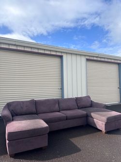 🛋️ Large Purple BAUHAUS Sectional Couch | COUCH+DELIVERY $550