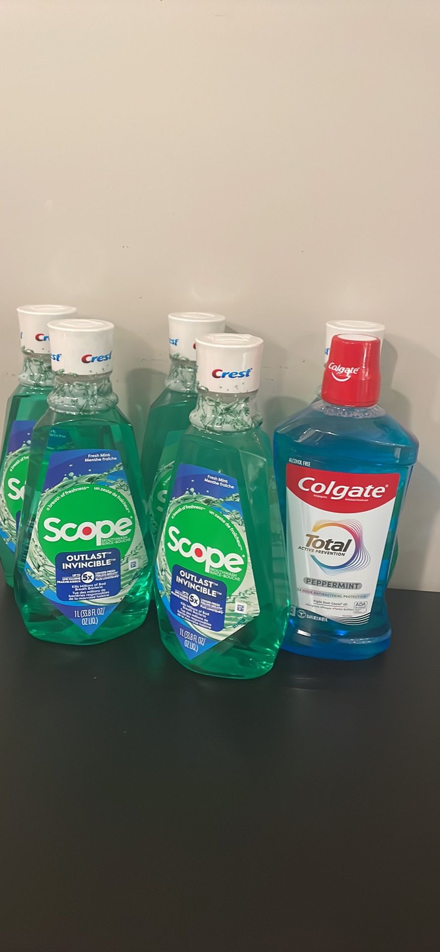 Crest /Colgate Mouthwash 33.8oz *6bottles For $25