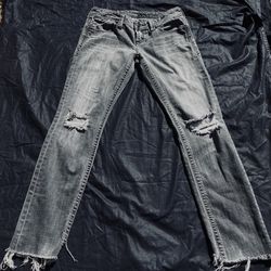 Express Light Black Distressed Jeans Size 2