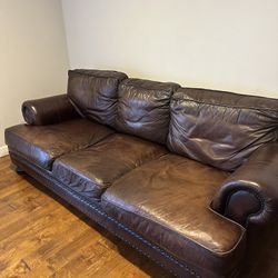 Bernhardt Fosters Leather Couch $100