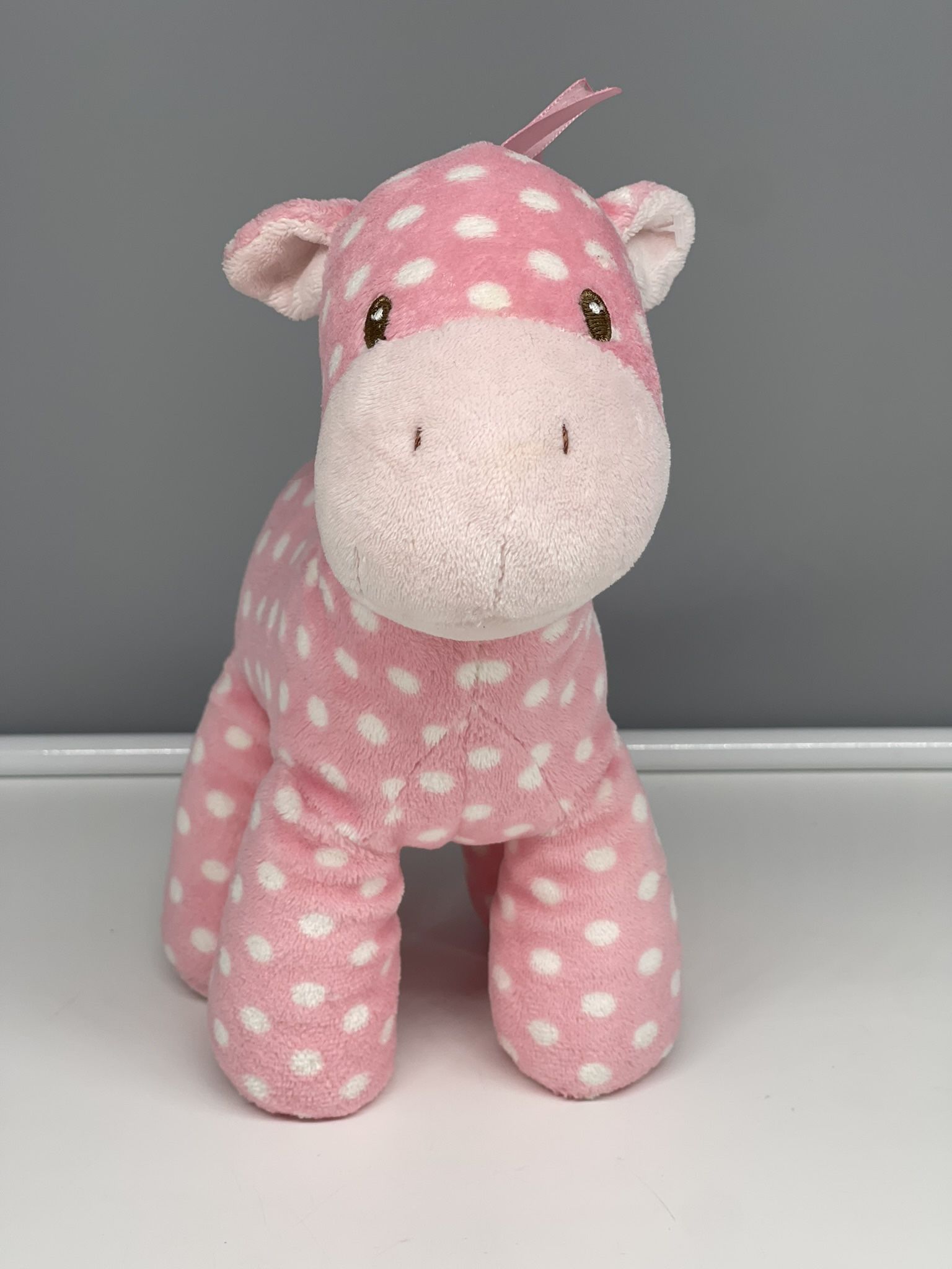 Baby Gund Lolly & Friends (contact info removed) Pink Polk Dot Stuffed Animal Plush