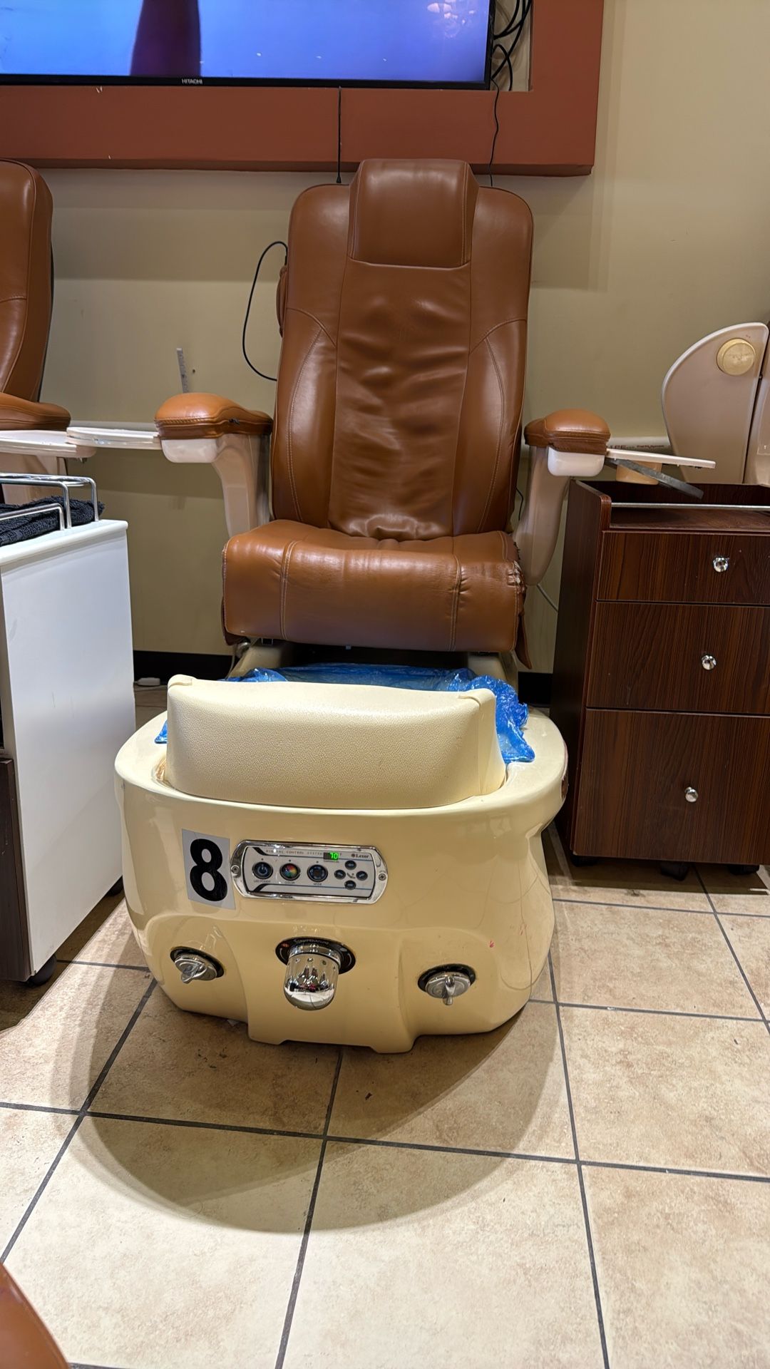 Used Pedicure Chair With Stool #8