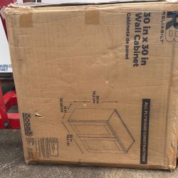 Kitchen Wall Cabinet.  30x30  White 