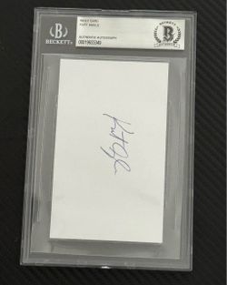 Kurt Angle Signed BAS 3x5 Index Card WWE Hall of Fame Olympic Champion Auto