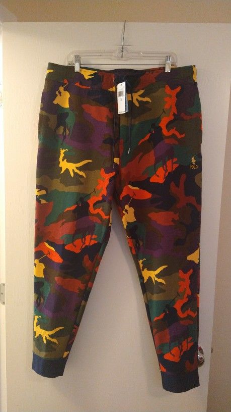 Men's POLO RALPH LAUREN Camo Joggers XXL - NEW