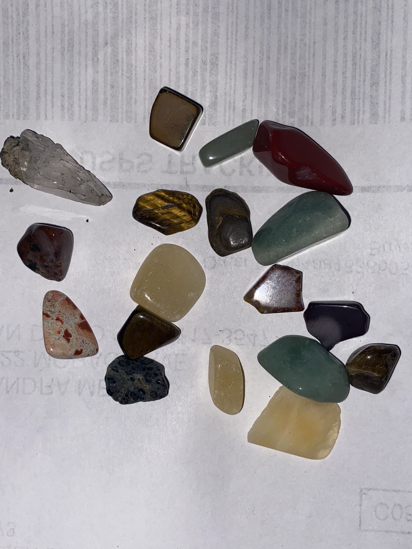 Loose individual polish gemstones