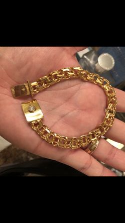 Chino link diamond bracelet